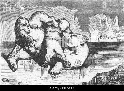 . Englisch: Eine Illustration von Jules Vernes Roman "Reisen und Abenteuer des Kapitän Hatteras', Teil I: "Die Englisch an der Noth Pole" Gezeichnet von Édouard Riou und/oder Henri de Montaut. Polski: Ilustracja powieści Juliusza Verne 'a' i Podróże Hatterasa przygody kapitana", części I: "anglicy na Północnym Biegunie" autorstwa Édouarda Riou i/lub Henri de Montauta. Français: Jules Verne: "Voyages et Aventures du Capitaine Hatteras - Les Anglais au Pôle Nord', Édouard Riou et Henri de Montaut. Diese Datei wurde hochgeladen mit Commonist. . 26. November 1866. Édouard Riou (1833-1900) Alternati Stockfoto