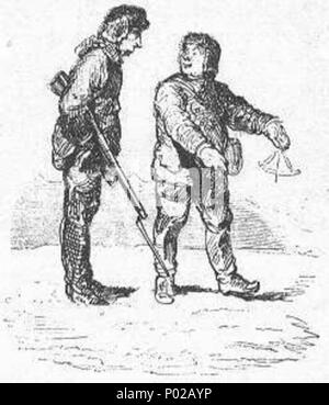 . Englisch: Eine Illustration von Jules Vernes Roman "Reisen und Abenteuer des Kapitän Hatteras', Teil I: "Die Englisch an der Noth Pole" Gezeichnet von Édouard Riou und/oder Henri de Montaut. Polski: Ilustracja powieści Juliusza Verne 'a' i Podróże Hatterasa przygody kapitana", części I: "anglicy na Północnym Biegunie" autorstwa Édouarda Riou i/lub Henri de Montauta. Français: Jules Verne: "Voyages et Aventures du Capitaine Hatteras - Les Anglais au Pôle Nord', Édouard Riou et Henri de Montaut. Diese Datei wurde hochgeladen mit Commonist. . 26. November 1866. Édouard Riou (1833-1900) Alternati Stockfoto