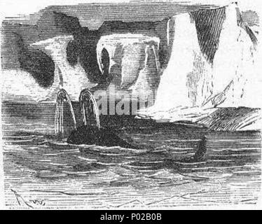 . Englisch: Eine Illustration von Jules Vernes Roman "Reisen und Abenteuer des Kapitän Hatteras', Teil I: "Die Englisch an der Noth Pole" Gezeichnet von Édouard Riou und/oder Henri de Montaut. Polski: Ilustracja powieści Juliusza Verne 'a' i Podróże Hatterasa przygody kapitana", części I: "anglicy na Północnym Biegunie" autorstwa Édouarda Riou i/lub Henri de Montauta. Français: Jules Verne: "Voyages et Aventures du Capitaine Hatteras - Les Anglais au Pôle Nord', Édouard Riou et Henri de Montaut. Diese Datei wurde hochgeladen mit Commonist. . 26. November 1866. Édouard Riou (1833-1900) Alternati Stockfoto