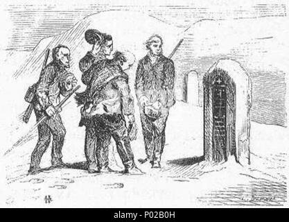 . Englisch: Eine Illustration von Jules Vernes Roman "Reisen und Abenteuer des Kapitän Hatteras', Teil I: "Die Englisch an der Noth Pole" Gezeichnet von Édouard Riou und/oder Henri de Montaut. Polski: Ilustracja powieści Juliusza Verne 'a' i Podróże Hatterasa przygody kapitana", części I: "anglicy na Północnym Biegunie" autorstwa Édouarda Riou i/lub Henri de Montauta. Français: Jules Verne: "Voyages et Aventures du Capitaine Hatteras - Les Anglais au Pôle Nord', Édouard Riou et Henri de Montaut. Diese Datei wurde hochgeladen mit Commonist. . 26. November 1866. Édouard Riou (1833-1900) Alternati Stockfoto