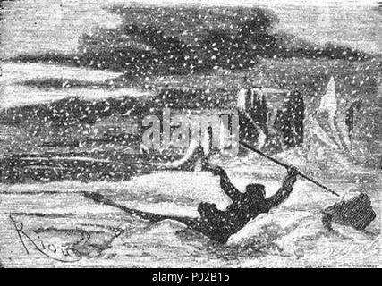 . Englisch: Eine Illustration von Jules Vernes Roman "Reisen und Abenteuer des Kapitän Hatteras', Teil I: "Die Englisch an der Noth Pole" Gezeichnet von Édouard Riou und/oder Henri de Montaut. Polski: Ilustracja powieści Juliusza Verne 'a' i Podróże Hatterasa przygody kapitana", części I: "anglicy na Północnym Biegunie" autorstwa Édouarda Riou i/lub Henri de Montauta. Français: Jules Verne: "Voyages et Aventures du Capitaine Hatteras - Les Anglais au Pôle Nord', Édouard Riou et Henri de Montaut. Diese Datei wurde hochgeladen mit Commonist. . 26. November 1866. Édouard Riou (1833-1900) Alternati Stockfoto