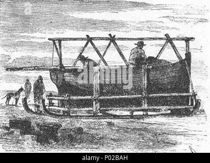 . Englisch: Eine Illustration von Jules Vernes Roman "Reisen und Abenteuer des Kapitän Hatteras', Teil II: "Der Bereich der Ice' gezeichnet von Édouard Riou und/oder Henri de Montaut. Polski: Ilustracja powieści Juliusza Verne 'a' i Podróże przygody kapitana części Hatterasa", II: "Pustynia lodowa" autorstwa Édouarda Riou i/lub Henri de Montauta. Français: Jules Verne: "Voyages et Aventures du Capitaine Hatteras - Le Désert de glace", Édouard Riou et Henri de Montaut. Diese Datei wurde hochgeladen mit Commonist. . 26. November 1866. Édouard Riou (1833-1900) Alternative Namen Edouard Riou Beschreibungen Stockfoto