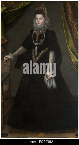 . Deutsch: Infantin Isabella Clara Eugenia (1566-1633) zwischen 1597 und 1598 16 Infantin Isabella Clara Eugenia, 1599 Stockfoto