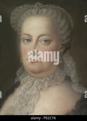 . Maria Theresia von Österreich. 1762 18 M C Hagelgans Portrait Maria Theresia 1762 Stockfoto
