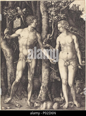 R -20101129-0057.jpg Albrecht Dürer (1471-1528), Adam und Eva, 1504, Gravieren, Rosenwald Collection 274 Albrecht Dürer - Adam und Eva (NGA 1943.3. 3492) Stockfoto