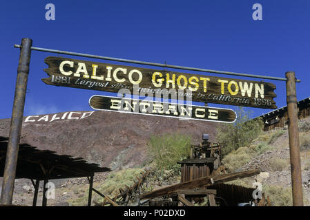 Historische Replik 1992 CALICO GHOST BERGBAUSTADT BARSTOW SAN BERNARDINO COUNTY CALIFORNIA USA Stockfoto