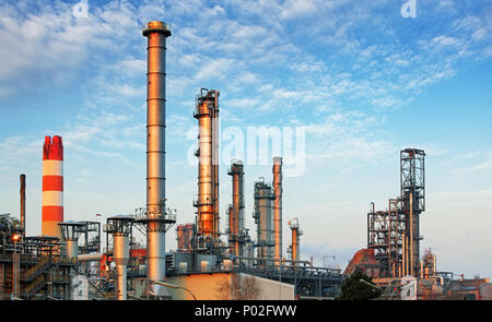 Inustry - Öl-Raffinerie, Petrochemie-Anlage Stockfoto