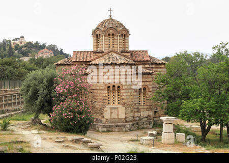 Kirche der Heiligen Apostel, antiken Agora von Athen Stockfoto