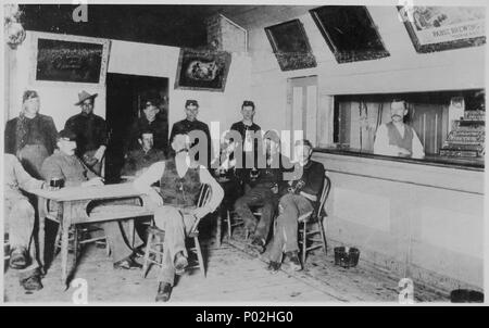 Die guten alten Tage - Kantine in Ft. Keogh, Mont. 1890-94, '- Stockfoto