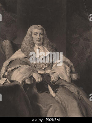 . Porträt von Charles Abbott, 1st Baron (1762-1832). 2 Januar 1832 20 1 stLordTenterden Stockfoto