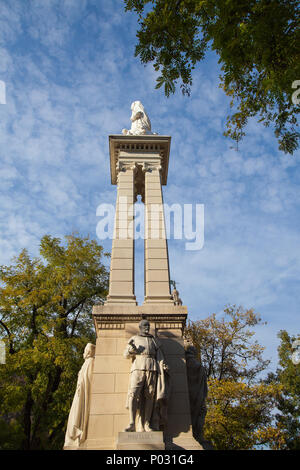 Sevilla, Spanien - November 18,2016: Monument der Unbefleckten Empfängnis vor dem Rathaus an der Plaza del Triunfo, Sevilla, Andalusien, Süd Stockfoto