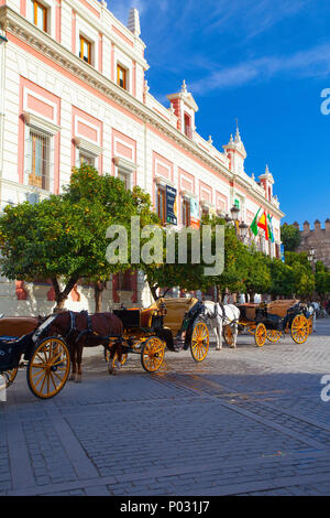 Sevilla, Spanien - November 18,2016: Fassade des Hauses der Provinz Sevilla. Stockfoto