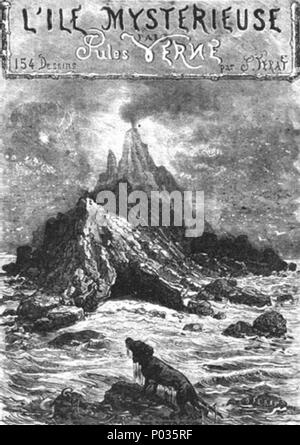 10 "Die geheimnisvolle Insel" von Jules Férat 001 Stockfoto