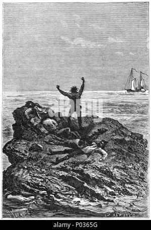 11 "Die geheimnisvolle Insel" von Jules Férat 154 Stockfoto