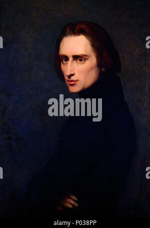 . Porträt von Franz Liszt (1811-1886). 1837 20 Ary Scheffer - Franz Liszt Stockfoto
