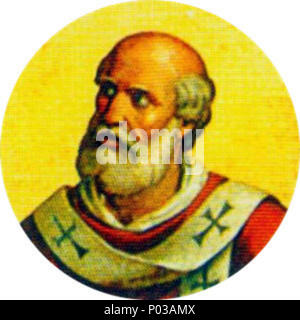 . Englisch: Porträts von en: Papst Johannes VI. in der en: Basilika St. Paul vor den Mauern Rom Italiano: Ritratto di: Papa Giovanni VI nella: Basilica di San Paolo fuori La Mura, Roma. 8. Jahrhundert. Unbekannt 23 85 - Johannes VI. Stockfoto
