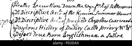 . Englisch: Fleuron aus Buch: ein Katalog von zwei Bibliotheken, zusammen mit mehreren Paketen von knappen, alte und wertvolle Bücher, ... mit dem Verkauf ... im April 1793. Von Thomas Lucas, nein. 10, High-Street, Birmingham. ... 33 ein Katalog von zwei Bibliotheken, zusammen mit mehreren Paketen von knappen, alte und wertvolle Bücher, - mit dem Verkauf - im April 1793 Fleuron T 129719-26 Stockfoto