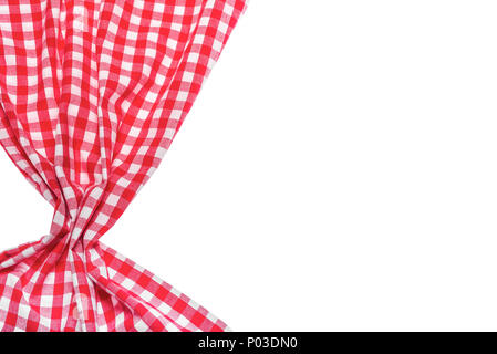 Rot kariert Serviette. Stockfoto