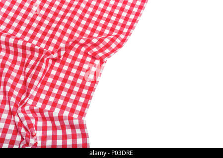 Rot kariert Serviette. Stockfoto