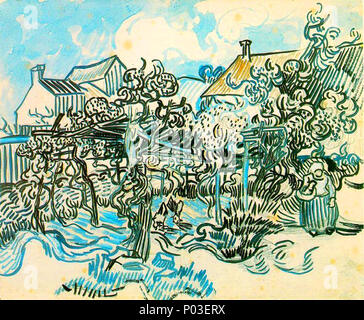 . Français: Vieille Vigne avec une Paysanne. 25 Mai 2011, 18:32:01. Vincent van Gogh Mai 1890 104 Vincent Van Gogh Alten Weinberg mit einer Bäuerin kann 22 oder 23, 1890. Stockfoto
