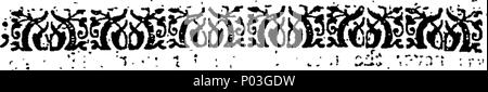 . Englisch: Fleuron aus Buch: eine Sammlung von wählen Sie Romane, ursprünglich im Kastilischen geschrieben, von Don Miguel Cervantes Saavedra, Autor der Geschichte von Don Quijote de la Mancha: Im Gebiet der kaiserlichen Stadt Toledo, im Neuen Schloss. Gemacht Deutsch von Harry Brücken, Esq; unter dem Schutz seiner Exzellenz, Herrn John, Carteret, Lord Lieutenant des Königreichs Irland. 46 eine Sammlung ausgewählter Romane Fleuron T 059477-20 Stockfoto