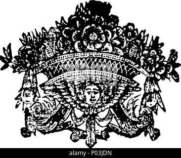 . Englisch: Fleuron aus Buch: eine Sammlung von alten Balladen. Von den besten und ältesten Kopien vorhandener korrigiert. Mit Einführungen historische, kritisch oder humorvoll. Illustriert mit Kupferplatten. 44 eine Sammlung von alten Balladen Fleuron N 000939-50 Stockfoto