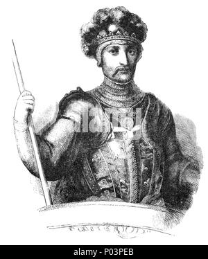 Edward von Woodstock, bekannt als der schwarze Prinz (1330-1376), war der älteste Sohn von Edward III., König von England, und Philippa von Hennegau und in den frühen Jahren der Hundertjährige Krieg teilgenommen. Er starb vor seinem Vater und nie wurde König. Sein Sohn, Richard II., gelang es statt. Stockfoto