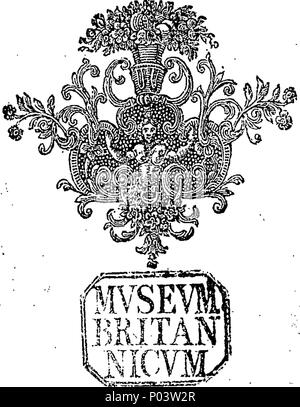 . Englisch: Fleuron aus Buch: A compleat Geschichte der Heiligen Bibel, enthalten, die in den Alten und Neuen Testament: ... In drei Bänden. Von Laurence Howel, ... 62A compleat Geschichte der Heiligen Bibel, enthalten "im Alten und im Neuen Testament - in drei Bänden Fleuron T 114483-3 Stockfoto