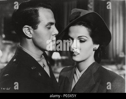 Original Film Titel: junge Witwe. Englischer Titel: junge Witwe. Regisseur: Edwin L. MARIN. Jahr: 1946. Stars: LOUIS HAYWARD; Jane Russell. Quelle: UNITED ARTISTS/Album Stockfoto