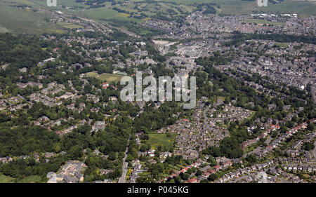 Luftaufnahme von Buxton Stadt in Derbyshire, Großbritannien Stockfoto