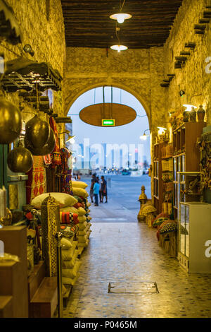 Szene aus Souk Waqif, Doha, Qatar. Stockfoto