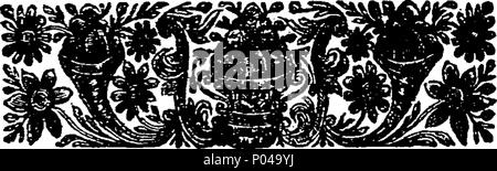 . Englisch: Fleuron aus Buch: eine kritische Abhandlung mit Notizen auf Milton's Paradise Würde wiederzugewinnen. Von der Reverend Herr Meadowcourt, Canon von Worcester. 76 Eine kritische Abhandlung mit Notizen auf Milton's Paradise wieder 'Fleuron T 098950-3 Stockfoto