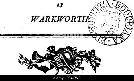 . Englisch: Fleuron aus Buch: Eine Beschreibung der Einsiedelei an Warkworth. 86 Eine Beschreibung der Einsiedelei an Warkworth. Fleuron T 198088-2 Stockfoto