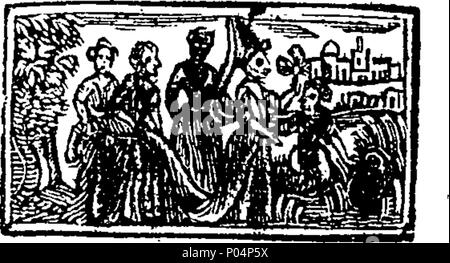 . Englisch: Fleuron aus Buch: A compleat Abstract der Heiligen Bibel, in leicht Vers. Mit dem Alten und Neuen Testament. Mit dem Apochrypha. 58A compleat Abstract der Heiligen Bibel, in leicht Vers Fleuron T 124737-1 Stockfoto