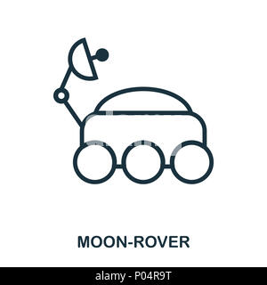 Moon-Rover Symbol. Flat Style Icon Design. UI. Abbildung: Mond - rover Symbol. Piktogramm isoliert auf Weiss. Fertig in web design, Anwendungen, Software, Druck verwenden. Stockfoto