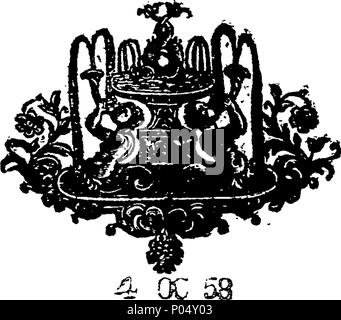 . Englisch: Fleuron aus Buch: eine Fortsetzung der politischen Buchstaben in der Londoner Zeitschrift, Jan. 28. 1720-1. 73 eine Fortsetzung der politischen Buchstaben in der Londoner Zeitschrift, Jan. 28. 1720-1. Fleuron T 111218-3 Stockfoto