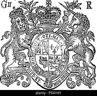 . Englisch: Fleuron aus Buch: eine Kopie seiner Majestät Royal Charter, für die Errichtung Englisch protestantischen Schulen im Königreich Irland. Mit dem Inhalt der einzelnen Klausel in der Marge. 73 eine Kopie seiner Majestät Royal Charter, für die Errichtung Englisch protestantischen Schulen im Königreich Irland Fleuron T 124152-1 Stockfoto