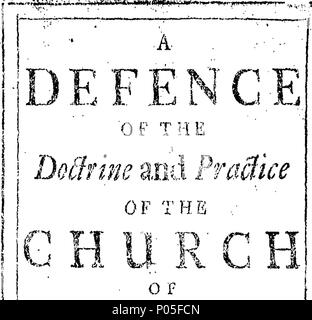 . Englisch: Fleuron aus Buch: eine Verteidigung der Lehre und Praxis der Kirche von England, gegen einige moderne Innovationen mit Bezug auf I. die Oberhoheit der Krone. Ii. Das Sakrament des Abendmahls als Opfer. Iii. Taufe verwalten würde durch Lay-Men ungültig. Iv. Die Notwendigkeit und Berechtigung der priesterlichen Lossprechung. In einem Brief an einen Freund. 80 eine Verteidigung der Lehre und Praxis der Kirche von England, gegen einige moderne Innovationen mit Bezug auf I Fleuron T 032256-1 Stockfoto