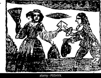 . Englisch: Fleuron aus Buch: ein Dialog zwischen ehrlichen John & liebevolle Kate. Mit ihrer Erfindung für die Ehe, und so eine Lebensgrundlage zu erhalten. Teil der Erste. 89 ein Dialog zwischen ehrlichen John und liebevolle Kate Fleuron T 183774-1 Stockfoto