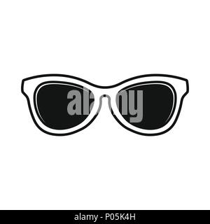Coole Brillen einfache flache Vektor Symbol Grafik Logo Design Stock Vektor