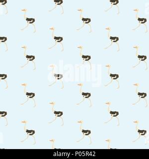 Vektor nahtlose Hintergrund der Strauße. Stock Vektor