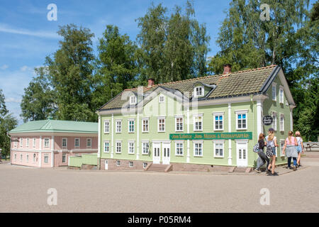 Miniaturstadt in Astrid Lindgrens Welt. Dies ist ein beliebter Themenpark in Schweden auf der Grundlage der Märchen und Geschichten von Astrid Lindgren. Stockfoto