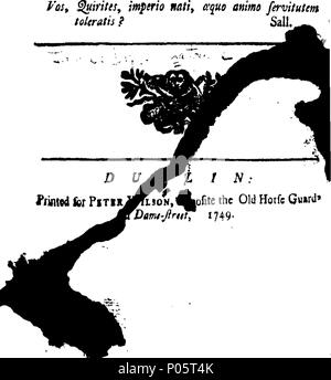 . Englisch: Fleuron aus Buch: einer unabhängigen Hausbesitzer fünften Adresse, an die Kaufleute, Händler und andere, den Ehrenbürgern und Bürger der Stadt Dublin. 100 eines unabhängigen Hausbesitzer fünften Adresse, an die Kaufleute, Händler und andere, den Ehrenbürgern und Bürger der Stadt Dublin Fleuron N 009228-1 Stockfoto