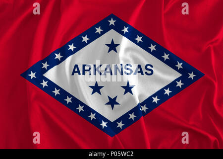 Flagge von Arkansas Hintergrund, der natürliche Zustand Stockfoto