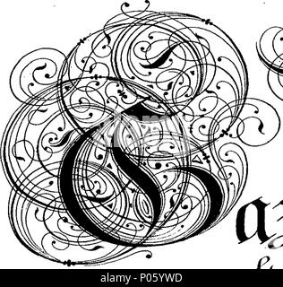 . Englisch: Fleuron aus Buch: eine herrliche Erholung für die fleißig. Ein Heft mit einfachen und praktischen Schreiben... Erfunden und von William Brooks durchgeführt. ... Georgius Bickham Londini sculp. 81 Eine herrliche Erholung für die fleißigen Fleuron T 117852-49 Stockfoto