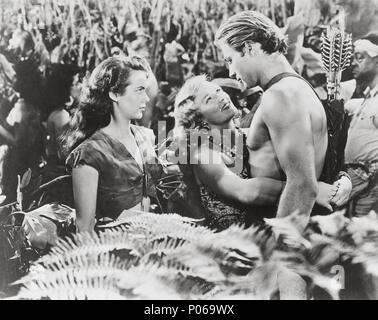 Original Film Titel: Tarzan und das Sklavenmädchen. Englischer Titel: Tarzan und das Sklavenmädchen. Regisseur: LEE SHOLEM. Jahr: 1950. Stars: LEX BARKER; VANESSA BROWN. Credit: RKO/Album Stockfoto