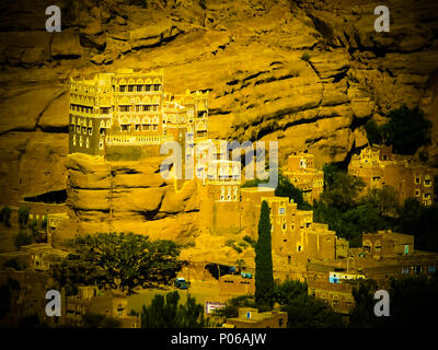 Wadi Dahr, der Sommerresidenz des Imam Yahya, Jemen Stockfoto