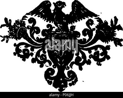 . Englisch: Fleuron aus Buch: eine Zeitschrift der Pest Jahr: Beobachtungen oder Gedenkstätten, der bemerkenswertesten vorkommen, sowie PUBLICK als private, die in London während der letzten großen Visitation im Jahre 1665 geschah. Von einem Bürger, der die ganze Zeit in London weiter geschrieben. Nie publick gemacht. 115 ein Journal der Jahr der Pest, Beobachtungen oder Gedenkstätten Fleuron T 070342-9 Stockfoto