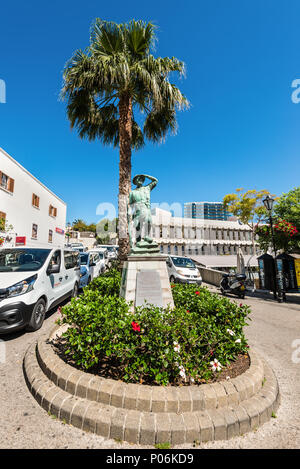 Gibraltar, UK - 18. Mai 2017: Denkmal für die Freikorps, die Gibraltar Gibraltar Defense Force und das Gibraltar Regiment Zweiten Weltkrieg Gibr Stockfoto