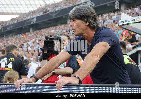 Leverkusen, Deutschland. 08 Juni, 2018 firo Fußball: Fußball: 08.06.2018 Nationalmannschaft Testspiel: Deutschland - Saudi-arabien Bundescoach Joachim Niedrig | Verwendung der weltweiten Kredit: dpa/Alamy leben Nachrichten Stockfoto